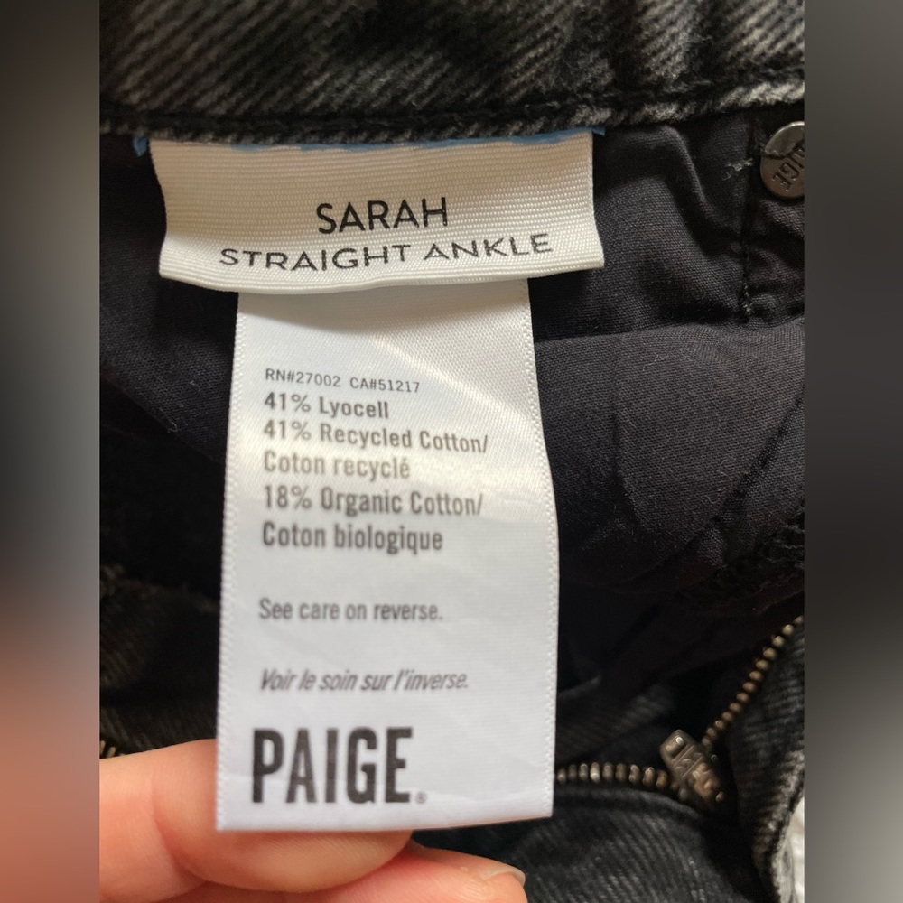 Paige Sarah Straight Ankle Jeans Size 27